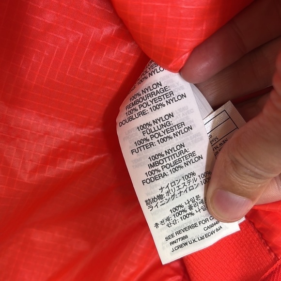 J Crew - NWT Bright Orange Red Zip Closure Sleeveless Vest Pockets Size Small - Picture 11 of 13